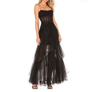 Bcbgmaxazria corset tulle gown
